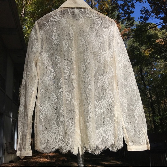 St. John Evening Lace Blouse - Picture 2 of 10